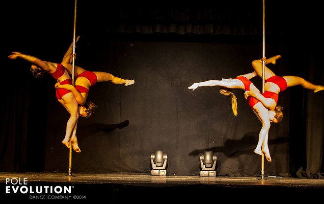 Studio Verve instructors reahearsing their opening act for the recent Sydney Pole Show &#039;ELEMENTS&#039;